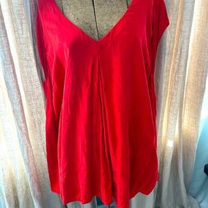 Gorgeous deep persimmon Anthropologie top 3x